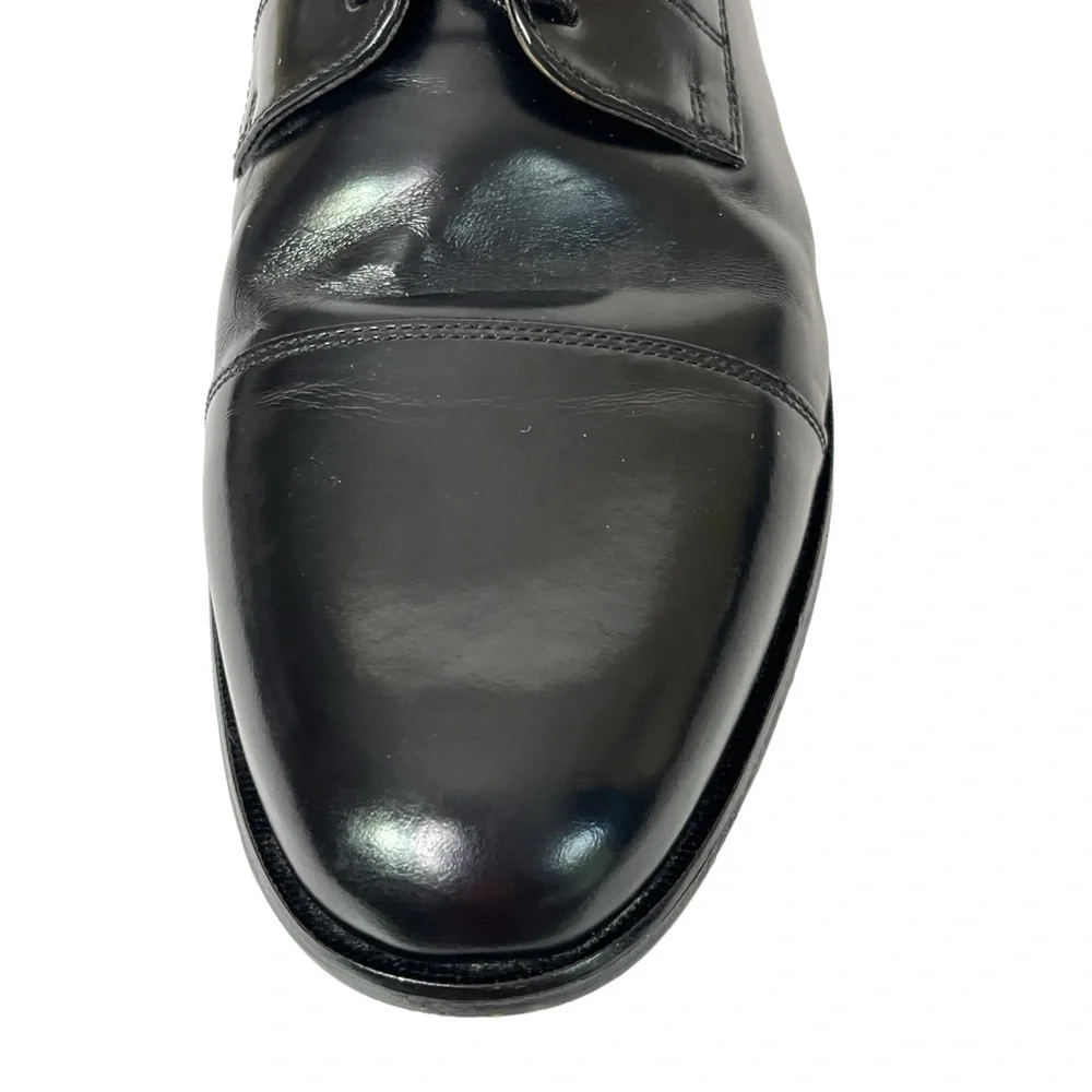 Florsheim Broxton‎ Cap Toe Men's 10.5 D Black Leather Dress Tie Shoes